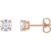 14K Rose 1 CTW Lab-Grown Diamond Stud Earrings